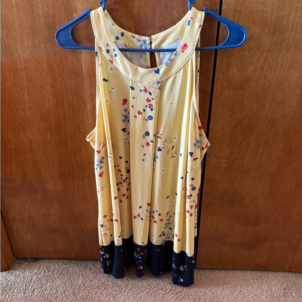 Floral Yellow Sleeveless Top